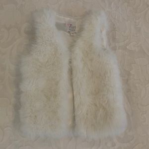 Children place winter white vest